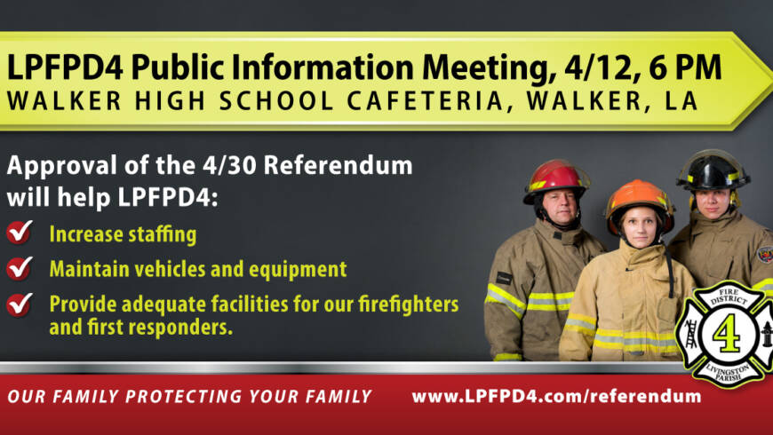 CANCELED: LPFPD4 Hosts Public Information Meeting in Walker